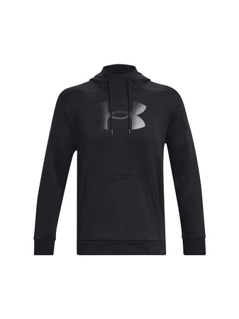 Wyprzedaż - Bluza sportowa męska Under Armour UA Armour Fleece Big Logo HD z kapturem czarna (1379743-001)