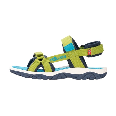 Sandały sportowe dziecięce dla chłopca/dziewczynki Trollkids Kids Oslofjord Sandal kiwi/mystic blue (268-346)