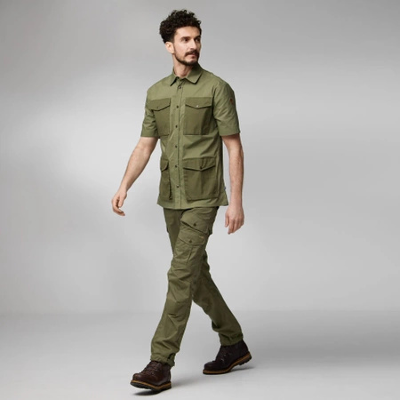 Koszula z krótkim rękawem męska Fjällräven Räven Shirt SS M Green-Laurel Green (F87106-620-625)