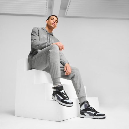 Wyprzedaż - Sneakersy męskie Puma RBD Game wysokie za kostkę skórzane czarne (385839-32)