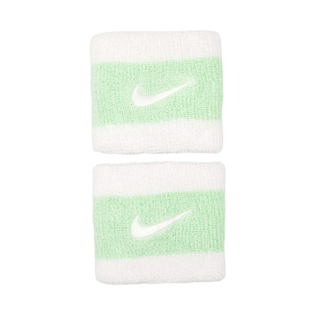 Frotki na nadgarstek Nike Swoosh Wristbands 2 szt. biało-zielone (N0001565117OS)