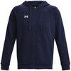 Bluza z kapturem męska Under Armour Rival Fleece FZ Hoodie granatowa (1379767-410)