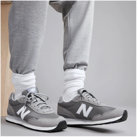 Sneakersy męskie New Balance NB 515 zamszowe wstawki oddychające szare (ML515GRY)