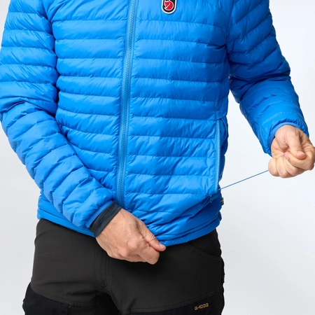 Kurtka zimowa z kapturem męska Fjällräven Expedition Lätt Hoodie M UN Blue puchowa niebieska (F86119-525)