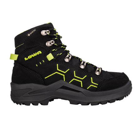 Buty trekkingowe dla dzieci Lowa KODY Evo GTX mid junior schwarz/limone gore-tex wodoodporne (650050 9903)