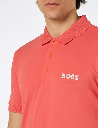Wyprzedaż - Koszulka Polo męska BOSS Paule Open Red slim fit czerwona (50512789-646)