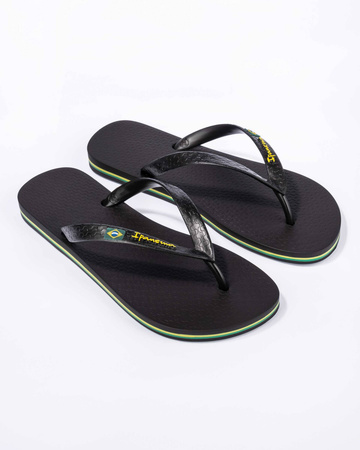 Wyprzedaż - Japonki na lato męskie Ipanema Class Brasil klapki plażowe czarne (80415-22531)