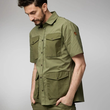 Koszula z krótkim rękawem męska Fjällräven Räven Shirt SS M Green-Laurel Green (F87106-620-625)