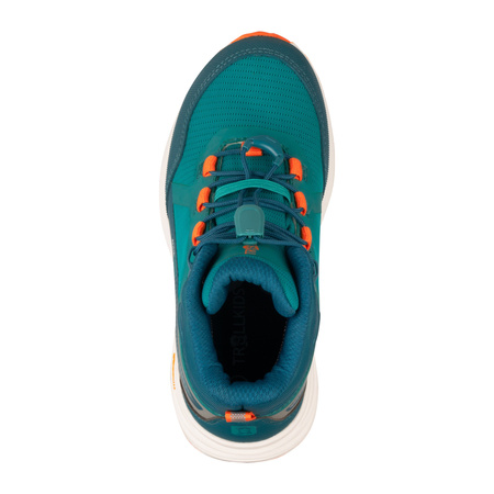 Buty Trollkids Skarvan Hiker Mid XT Waterproof zielony morski/zielony lagunowy/zachód słońca na Saharze