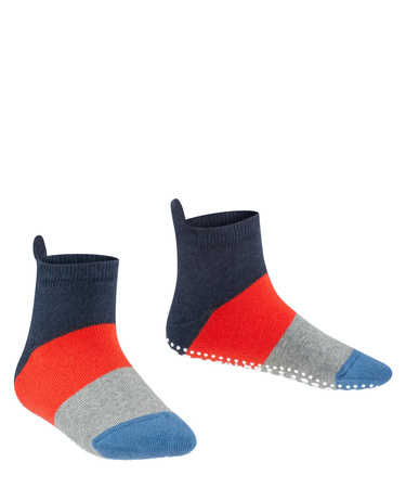 Wyprzedaż - Skarpety dziecięce antypoślizgowe FALKE Colour Block SN CP navyblue m (12022-6490)