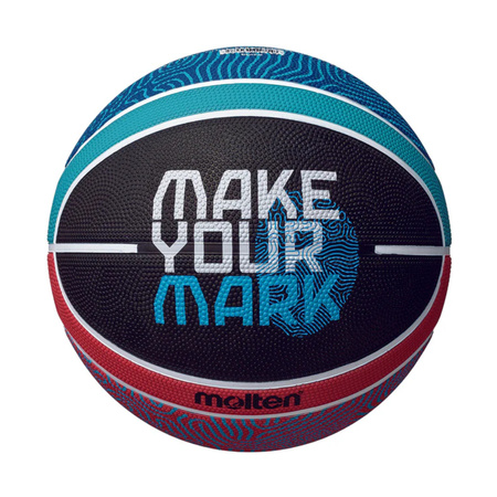 Piłka koszykowa Molten Fiba Replika czarno-niebiesko-czerwona (B7G2000-E5Z ME2025)