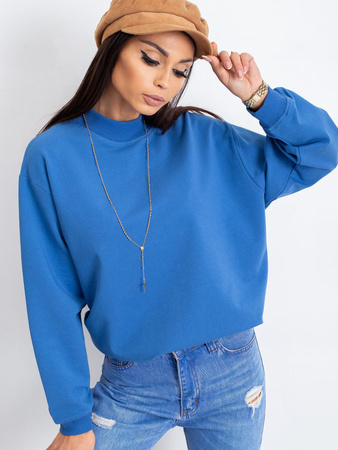Wyprzedaż - Niebieska bawełniana bluza basic (RV-BL-5185.73P)