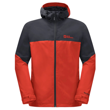 Kurtka męska Jack Wolfskin Weiltal 2l Jkt M Strong Red przeciwdeszczowa wiatroszczelna czerwona (1115891_2193)