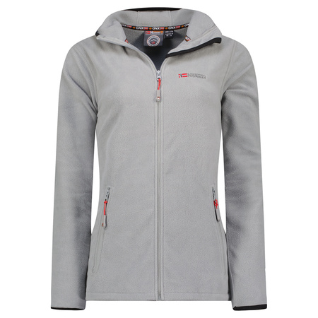 Polar damski Geographical Norway UNICIA LADY 224 ciepła bluza sportowa na suwak szara (WX3714F/GN)