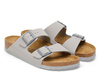 Klapki damskie BIRKENSTOCK ARIZONA BF STONE COIN z metalową klamrą szare (1027696)