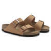 Klapki damskie Birkenstock Arizona Birko-Flor Nubuk Pecan wegańskie standard szerokie (1025006)