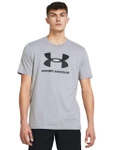 Koszulka sportowa męska Under Armour Logo t-shirt treningowy szary (1382911-035)