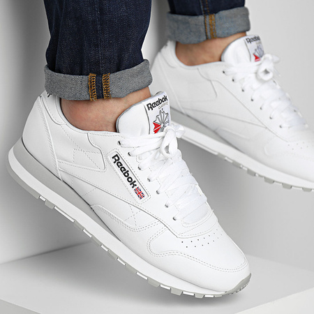 Buty sportowe męskie Reebok Classic Leather snekaersy niskie skórzane białe (GY3558)