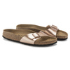 Klapki Birkenstock Madrid damskie Birko-Flor Narrow Copper na wąską stopę złoty róż (1023927)