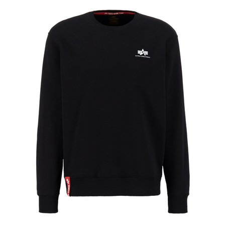 Bluza męska Alpha Industries Basic Sweater Small Logo black sweter z małym logo czarny (188307-03)