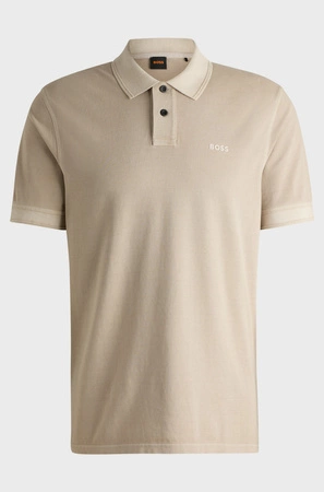 Koszulka Polo męska BOSS Prime Light Beige regular fit beżowa (50507813-271)