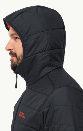 Kurtka zimowa męska puchowa Jack Wolfskin Lapawa INS Hoody M Phantom czarna (1207721_6350)