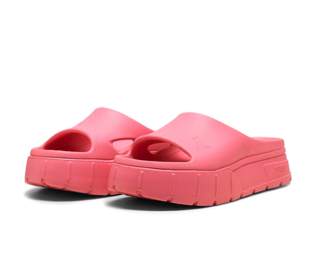 Wyprzedaż - Klapki damskie Puma Mayze Stack Injex Wns Fast Pink na basen lato różowe (389454-08)