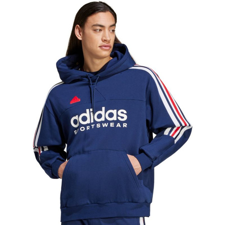 Bluza z kapturem męska adidas House Of Tiro Nations Pack Hoodie sportowa dresowa niebieska (IY4530)