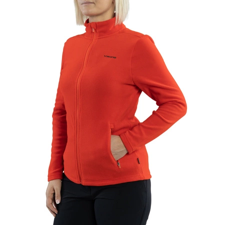 Wyprzedaż - Bluza polarowa damska Viking Tesero Lady czerwona rozpinana trekkingowa (740/24/5658/3400)