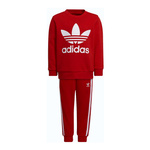 Komplet dresowy dziecięcy Adidas Adicolor Sports Set  sportowy bluza spodnie czerwony/biały (HC1994)