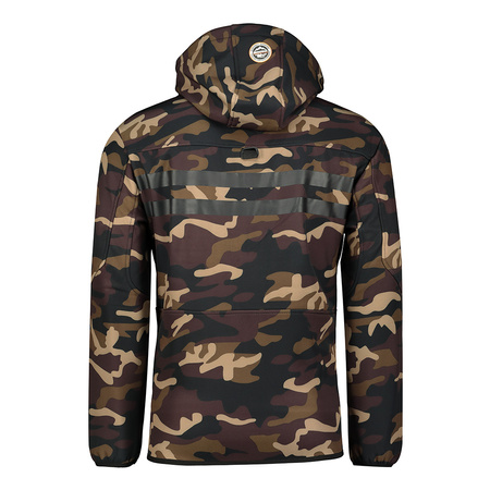 Kurtka męska brązowa Softshell Geographical Norway Royaute z membraną (WU1057H-GN-KAKI-ORANGE)