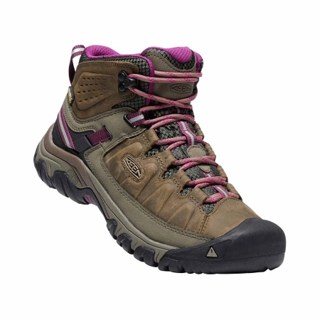 Wyprzedaż - Buty trekkingowe damskie Keen Targhee III MID WP skórzane wodoodporne brązowe (KE-1018178)