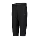 Wyprzedaż - Spodnie trekkingowe damskie CMP Woman Capri trzy czwarte czarne (3T51246/U901)