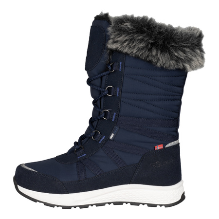 Buty zimowe dziewczęce Trollkids Girls Hemsedal Winter Boots XT wodoodporne granatowe (576-100)