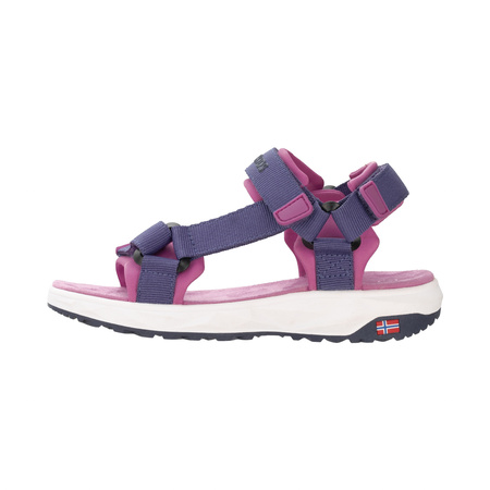 Sandały sportowe dziecięce dla chłopca/dziewczynki Trollkids Kids Lysefjord Sandal violet blue/navy/mallow pink (666-111)