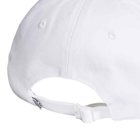 Czapka z daszkiem damska/męska adidas BBALL CAP COT basketball sportowa bawełniana biała (FK0890)