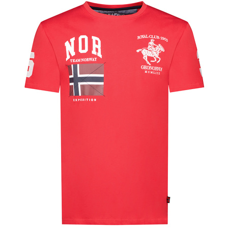 T-Shirt Geographical Norway JEQUESTRE MEN 254 czerwony męska (SY1305H/GN-Red)