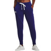 Spodnie dresowe damskie Under Armour UA Rival Fleece treningowe joggery granatowe (1356416-468)