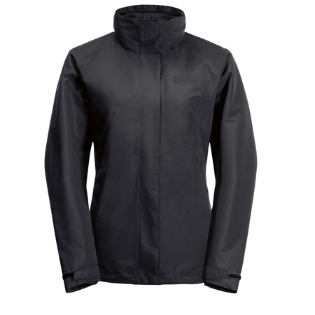 Wyprzedaż - Kurtka trekkingowa damska Jack Wolfskin Geisshorn 3in1 JKT W wiatroszczelna czarna (1115601_6000)