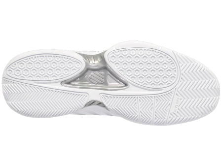 Męskie sneakersy K-Swiss RECEIVER V WHITE/PEACOAT/SILVER-M (07393-177-M)