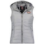 Kamizelka damska z kapturem Geographical Norway Vatika Hood EO Lady 233 Gris Clair trekkingowa bezrękawnik (WW1198F/GNO-LIGHT GREY)