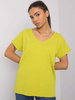 Bawełniany t-shirt V-neck limonkowy (RV-TS-4832.40P)