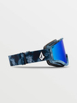 Gogle snowboardowe damskie/męskie Volcom YAE LAGOON TIE-DYE/BLUE CHROME narciarskie niebieskie (VG0722310)