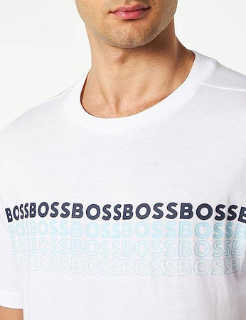 Koszulka męska T-shirt Hugo Boss bawełniana biała (50488785-100)