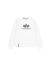 Wyprzedaż - Bluza męski Alpha Industries Basic Sweater nierozpinana sportowa logo biała (178302-09)