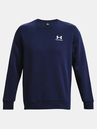 Bluza męska UNDER ARMOUR Essential Fleece Crew sportowa granatowa (1374250-410)