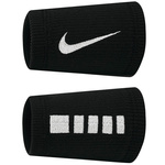 Frotki na nadgarstek Nike Elite Doublewide Wristbans 2 szt. czarno-biała (N1006700010OS)