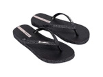 Wyprzedaż - Japonki na lato damskie Ipanema Maxi Glow Fem klapki na plażę czarne (27000-AK786N)