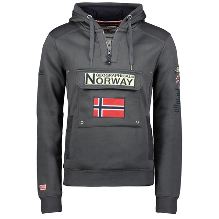 Bluza sportowa męska Geographical Norway Gymclass DB MEN 100 z kapturem szara (WU4190H-GN-DARKGREY)/WY10088H/GN