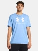 Koszulka treningowa męska Under Armour Logo t-shirt sportowa niebieska (1382911-465)